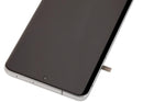 Pantalla OLED con marco para Samsung Galaxy S21 Ultra 5G en color Phantom Silver, pieza de repuesto para reparación.