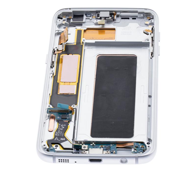 Pantalla OLED con marco para Samsung Galaxy S7 Edge (G935A) Blanca Perla