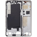 Mid-frame housing blanco para Xiaomi 15 Ultra, repuesto de carcasa para cambio de frame roto.