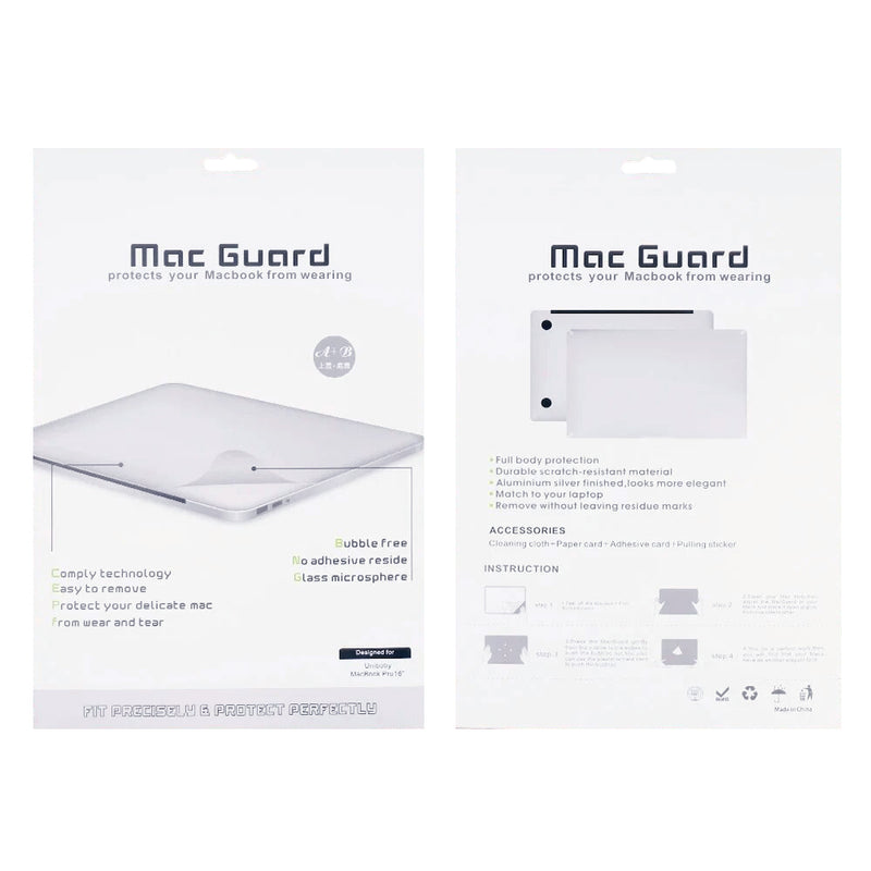 Protector completo 4 en 1 HD anti-rasguño para Macbook Pro en Guatemala, ¡encuéntralo en tiendas especializadas de accesorios Macbook y talleres de reparaciones en Guatemala!