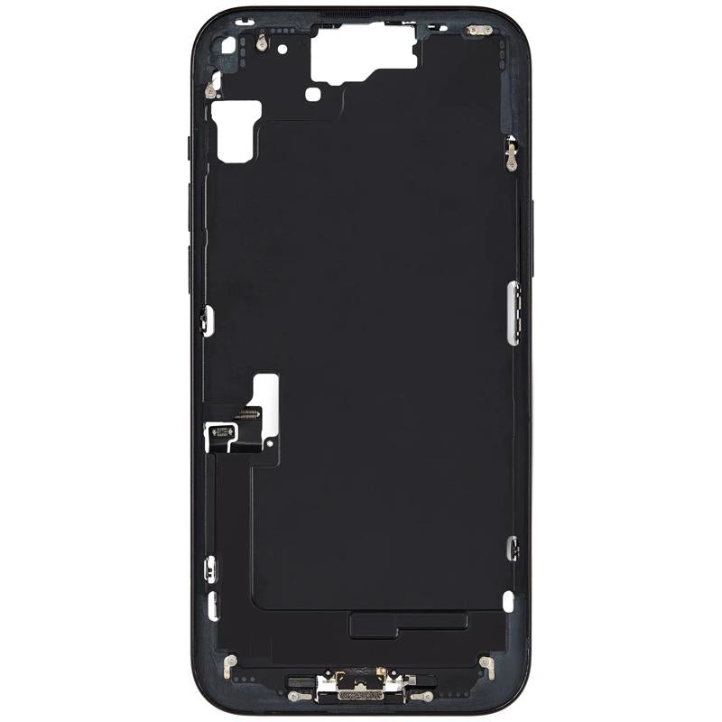 Encuentra la carcasa intermedia con puerto de carga flex y piezas pequeñas para iPhone 15 Plus en Guatemala.