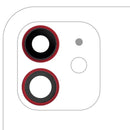 Lentes de cámara trasera rojos con soporte y bisel para iPhone 12/12 Mini (A2172, A2400) en pack de 10.