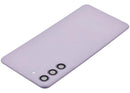 Tapa trasera de cristal lavanda para Samsung Galaxy S21 FE 5G con lente de cámara, pieza de repuesto.