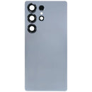 Tapa trasera Titanium Silver Blue para Samsung Galaxy S25 Ultra 5G con lente de cámara, pieza de reparación.