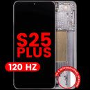 Pantalla OLED Samsung Galaxy S25 Plus 5G Silver Shadow 120Hz con marco, repuesto para reparación display.