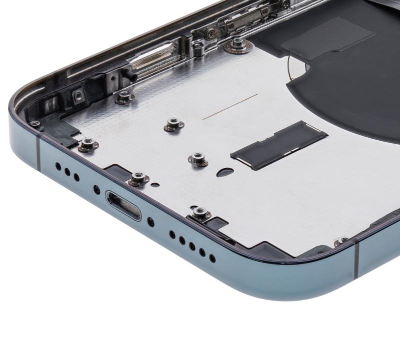 Tapa trasera para iPhone 12 Pro con componentes pequenos pre-instalados (Version US) (Azul Pacifico)