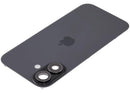 Tapa trasera negra usada para iPhone 17 con MagSafe, NFC y flex de linterna, pieza de reparación.