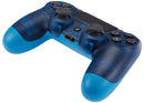 Control alámbrico DoubleShock 4 Crystal Blue para PlayStation 4, translúcido, con cable USB.