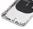 Tapa trasera para iPhone XS con componentes pequeños pre-instalados (Plata)