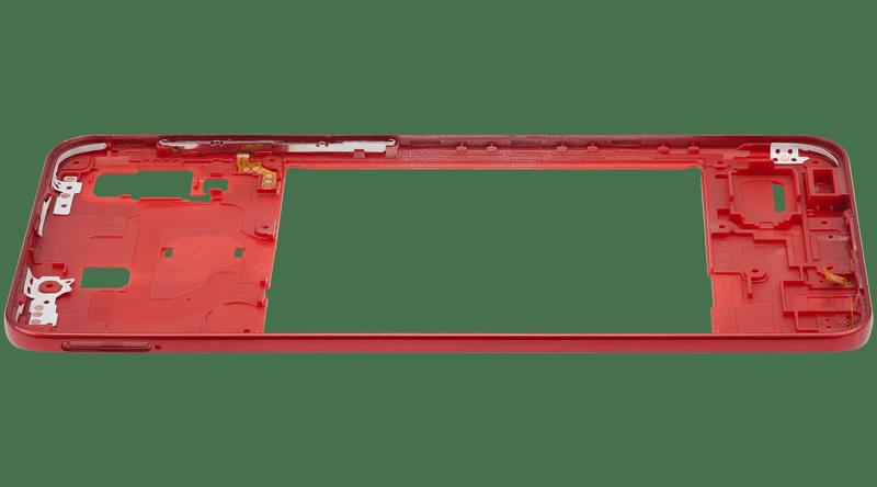 Compra la carcasa media compatible en color rojo para Samsung Galaxy A30 (A305 / 2019) en Guatemala, ideal para reparaciones y componentes Samsung al mayorista.