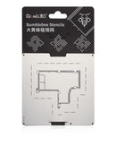 Stencil BGA Qianli Bumblebee QS174 para reballing de la placa base del Xiaomi 12 Pro, capa intermedia.