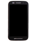 Pantalla LCD negra refurbished para Motorola Moto E XT1022 (2014), ideal para cambio de display o reparación.