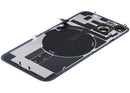 Tapa trasera con placa de acero con carga inalámbrica NFC MagSafe y flex de linterna compatible para iPhone 14 (OEM original usado: Grado A) (Morado)