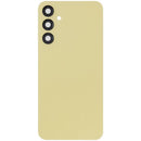 Tapa trasera amarilla para Samsung Galaxy A25 5G (A256) sin logo, con lente de cámara, repuesto Aftermarket Plus.