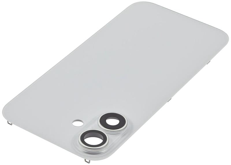 Tapa trasera con placa de acero con MagSafe para reparaciones de iPhone en Guatemala.