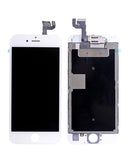 Pantalla completa blanca iPhone 6S Plus (A1634, A1687, A1699) con cámara frontal, sensor y altavoz para reparación.
