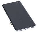 Pantalla OLED blanca Prism con marco para Samsung Galaxy S10 Plus, repuesto Aftermarket Plus para SM-G975F.