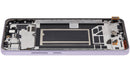 Pantalla OLED refurbished Oppo Reno13 F 4G/5G Plume Purple con marco, ideal para reparación de display roto.