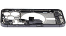 Encuentra la carcasa central con puerto de carga, cable flex y piezas pequeñas para iPhone 15 Pro Black Titanium en Guatemala.
