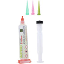 Jeringa de pasta flux pegajosa Amtech LF-4300 water-washable 10cc para soldar y reballing, código 16040.