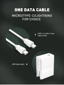 Encuentra el cargador de pared LDNIO A1405C (40W) con PD y QC3.0 en Guatemala para tus dispositivos.