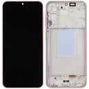 Pantalla original con marco Samsung Galaxy A26 5G (A266 / 2025) (Peach Pink)