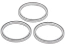 Aro de cámara trasera plateado para iPhone 17 Pro/Pro Max, 3 piezas, 10 pack, protector de lente.