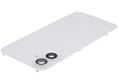 Tapa trasera blanca usada OEM para iPhone 16 Plus (A3084), con MagSafe, NFC y flex de linterna.