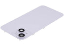 Tapa trasera morada sin logo para iPhone 14, con MagSafe, NFC y cable flex de flash.