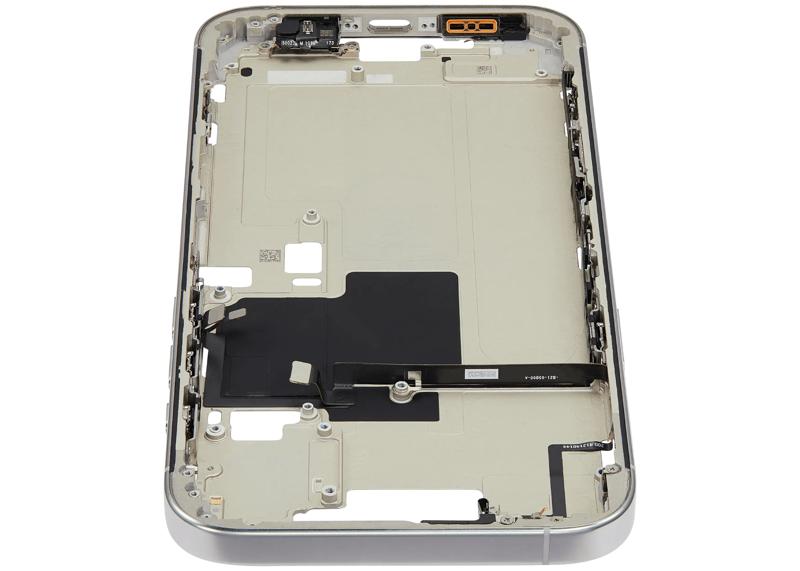 Reparación de marco medio con botón de encendido y volumen para iPhone 16 Pro Max en Guatemala.