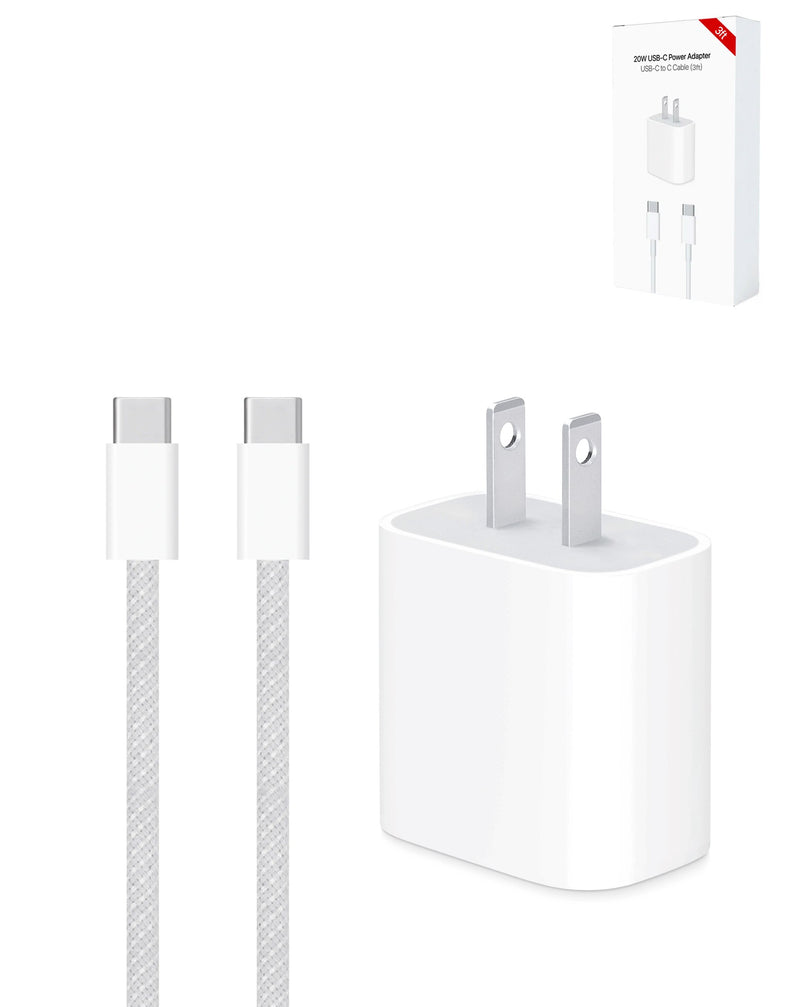 Encuentra el adaptador de corriente USB C-C de 27W y 20W para iPhone 15 Series en Guatemala con SlowBack.