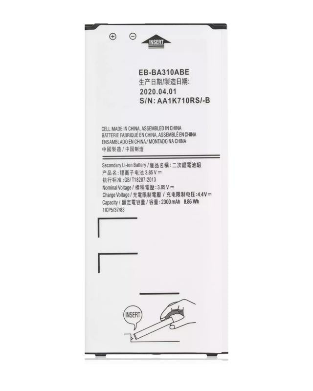 Batería de reemplazo para Samsung Galaxy A3 (A310 / 2016) disponible en Guatemala, garantizada y con etiqueta de encargo.