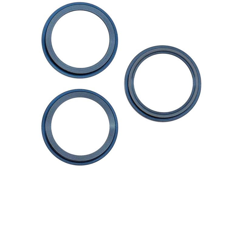 Compra al mayor este set de 3 anillos bisel para cámara trasera en Guatemala para reparaciones de iPhone 12 Pro Max en color Pacific Blue.