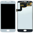 Pantalla LCD original blanca para Motorola Moto E4 (XT1763) con display y frente, ideal para reparación.