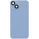 Tapa trasera azul brillante para iPhone 14 (A2649) con MagSafe, NFC y flash flex, repuesto.