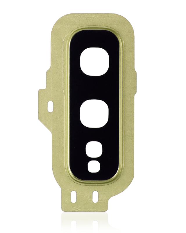 Lente de camara trasera con aro de cubierta para Samsung Galaxy S10E (Amarillo Canary)