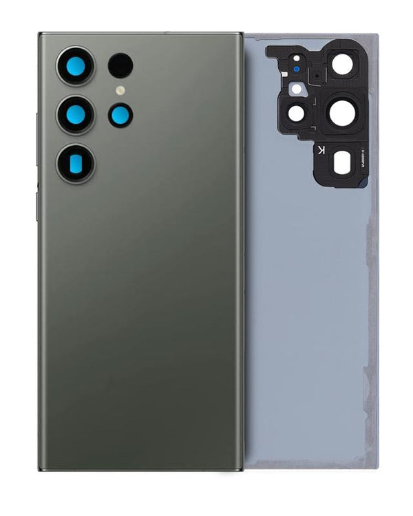 Tapa trasera con lente de camara para Samsung Galaxy S23 Ultra original (Verde)