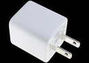 Cargador de pared GaN AmpSentrix Pro 30W rosa con puertos USB-C y USB-A.