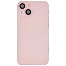 Tapa trasera rosa para iPhone 13 mini A2481 usada, con puerto de carga y piezas pequeñas.