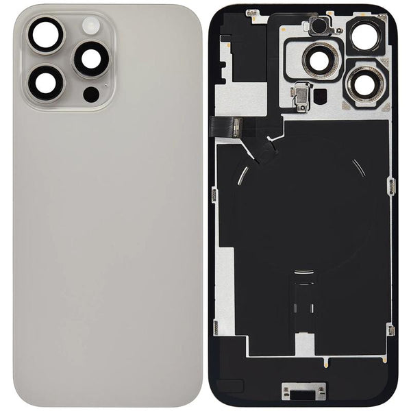Tapa trasera de iPhone 16 Pro Max con placa de acero, carga NFC inalámbrica y MagSafe en Guatemala.