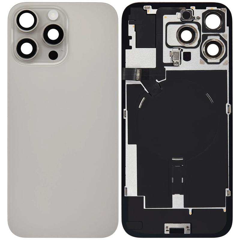 Tapa trasera de iPhone 16 Pro Max con placa de acero, carga NFC inalámbrica y MagSafe en Guatemala.