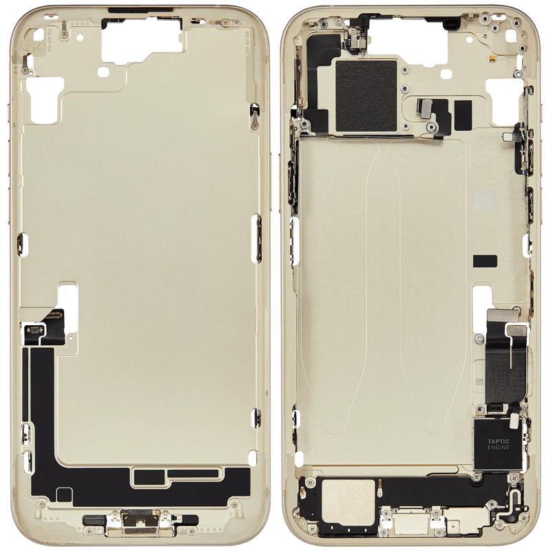 Encuentra la mejor carcasa media con cable flex de puerto de carga para iPhone 15 Plus en Guatemala.