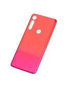 Tapa trasera de cristal para Motorola Moto G8 Play XT2015 en color rojo magenta, pieza de repuesto.