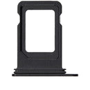 Bandeja dual SIM negra para iPhone 16e/17e, repuesto original Apple para tarjetas SIM.