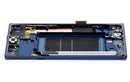 Pantalla OLED usada con marco para Samsung Galaxy Note 9 Ocean Blue, lista para cambio y reparación.
