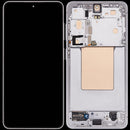 Pantalla OLED blanca refurbished con marco para Samsung Galaxy S26 5G, lista para reemplazo de display.