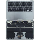Tapa superior Space Gray MacBook Air 13 A2681 con teclado ANSI US y batería, OEM, Grade A.