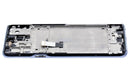Pantalla LCD refurbished negra para LG Q92 5G (Q920) con marco, ideal para reparación de pantalla rota.