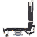 Puerto de carga USB-C flex cable color Mist Blue para reparación de iPhone 17.