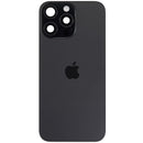 Tapa trasera con placa de acero con carga inalámbrica NFC MagSafe y flex de linterna compatible para iPhone 16 Pro Max (Original OEM) (Negro Titanio)